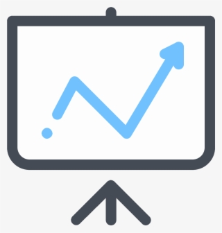 This Logo Is Rectangular, With A Line Chart And Statistics - Community #5197990