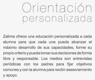 Orientación Personalizada Zalima Ofrece Una Educación - Education #5198234