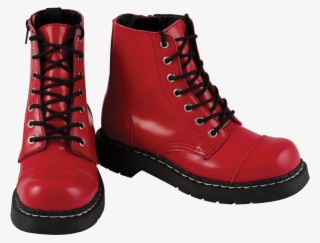 Red Combat Boots By T - Boot #5199651