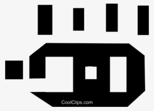 Thick Black Line Circuit Board Royalty Free Vector #520763