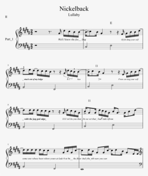 Nickelback Sheet Music 1 Of 5 Pages - Lullaby Piano Pdf Nickelback #520786