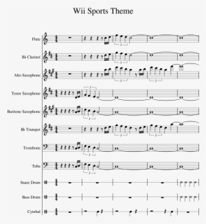 Wii Sports Theme Sheet Music For Flute Clarinet Alto - Sheet Music #520833