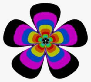 Transparent Art Hippie - Groovy Flowers Clip Art #521430