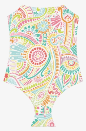 Zz0101 Pink Hippie Flower Watercolor Pattern Strap - Floral Pink Hippie Pattern Round Ornament #521502