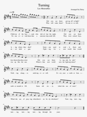 Turning - Les Misérables - Unless A Grain Of Wheat Sheet Music Pdf #521727 Turning - Les Misérables - Unless A Grain Of Wheat Sheet Music Pdf #521727