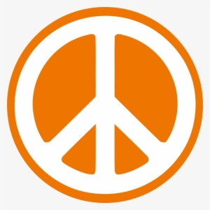Hippie Symbol - Peace And Love Orange #521910