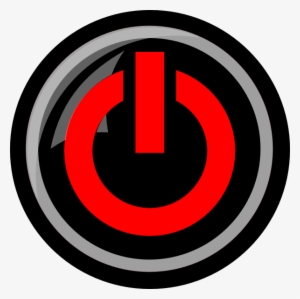 Shutdown Button Clipart Close - Button Power Red Png #522200