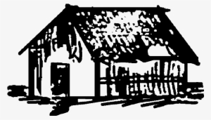 Indian Election Symbol Hut - Hut Png Black And White #522318