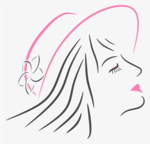 Female Short Hair With A Hat - Illustration #522426