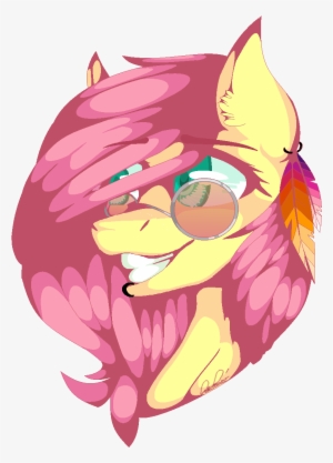 Prettylittlepone, Bust, Colored Pupils, Earring, Fluttershy, - Cartoon #522519
