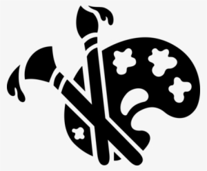 Palette Paintbrush Painting Computer Icons - Silhouette Paintbrush #522988