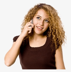 Woman On The Phone - Happy Phone Call Png #523980