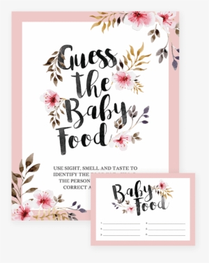 Guess The Baby Food Game For Girl Baby Shower By Littlesizzle - Guess How Many Baby Game Printable Free #524215