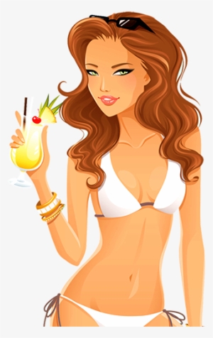Girl On The Beach In Lignano Sabbiadoro - Bikini Girl Illustration #524420
