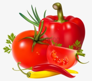 Tomatoes And Peppers - Tomatoes Peppers Clip Art #526861