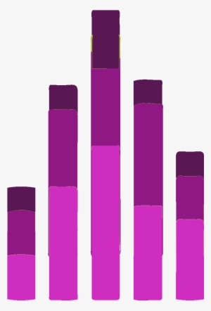 Magenta Bar Graph Icon - Plastic #527756