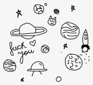 Tumblroutline Tumblr Planetas Galaxy - Galaxy Drawing Png #528284