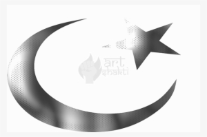 Islam Star & Crescent Black Grey Logo - Crescent #528602