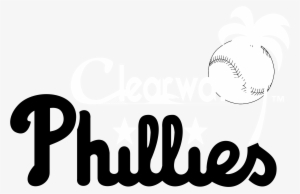 Clearwater Phillies Logo Black And White - Philadelphia Phillies Logo Png #528747