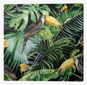 Seamless Watercolor Illustration Of Toucan Bird - Huse Silicon J3 2017 #529201