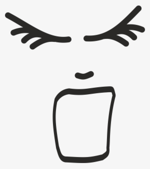 This Free Icons Png Design Of Screaming Face Line Drawing #529395