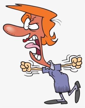 Freeuse Download No Screaming Clipart - Angry Cartoon Woman #529452