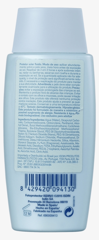 Isdin Fotoprotector Fluid Tattoo Fps - Sunscreen #5200442