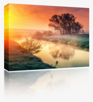 Majestic Foggy River - Painting #5200754