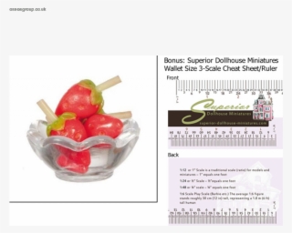Special Dollhouse Miniature Bowl With Strawberries - Wish Booklet No23 Fashioning Miniatures #5202362