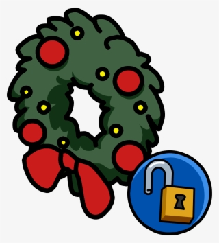 Holiday Wreath Unlockable Icon - Club Penguin Mp3000 #5203537