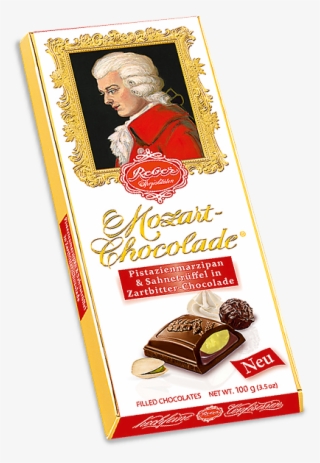 Reber Mozart Chocolade® - Reber Marzipan Mozart Bar - Dark Chocolate Bar - 100g/3.5 #5204421