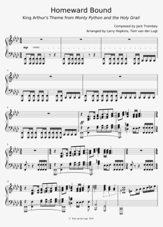 Homeward Bound Sheet Music Composed By Arranged By - Monty Python Holy Grail Sheet Music #5204723