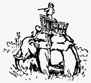 This Free Icons Png Design Of Hunting On The Elephant #5205744