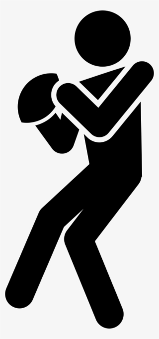 Rugby Player Silhouette With The Ball In Hands Comments - Graphic Design #5205811