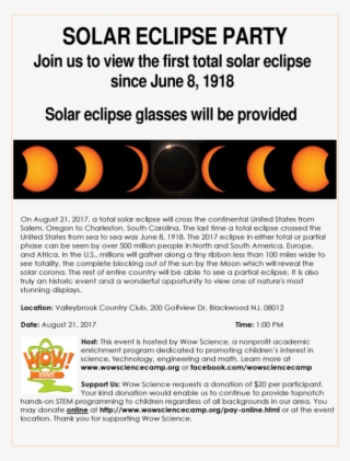 A Total Solar Eclipse Will Cross The Continental United - Solar Eclipse Of 2017 #5206870