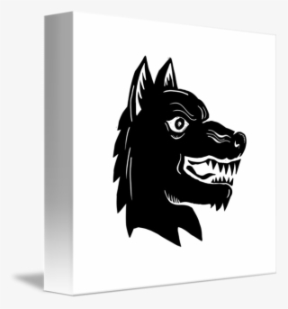 Angry Head Side By Aloysius Patrimonio - Woodcut #5207632