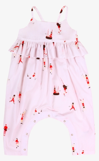 Let's Dance Pink Ruffled Jumpsuit - Clothes Hanger #5208074