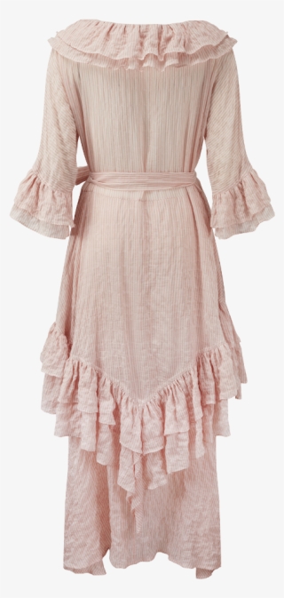 Laura Pink Striped Ruffle Dress - Dress #5208380