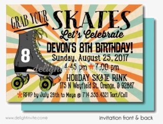Free Printable Roller Skating Birthday Party Inv Example - Roller Skates Boy Birthday Invitations #5212070