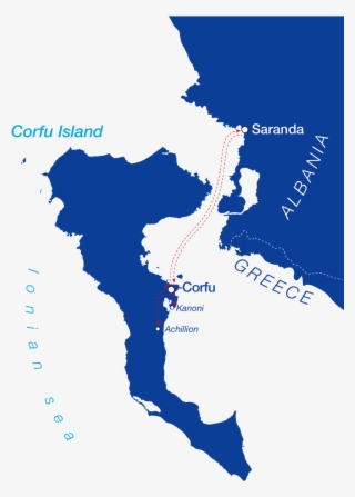 Between Greece, Italy And Croatia) - Saranda Corfu Map #5213499