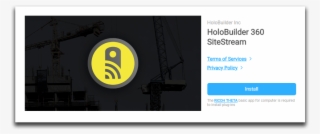 Install 360 Sitestream Holobuilder Plug-in - Holobuilder Inc. #5214580