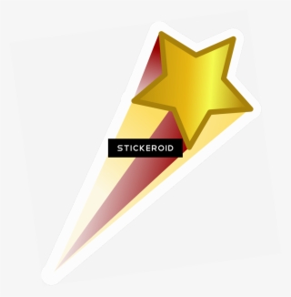 Red Gold Shooting Star - Portable Network Graphics #5214831