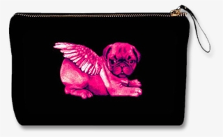 Pugs Might Fly Purse Black And Pink Biddy Pug Purse - Pugs Might Fly Purse #5216997