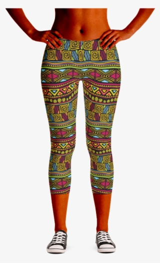 African Print Capri Leggings - Bearonalog Farbe Splatter Leggings - Hergestellt In #5217859