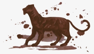 Hand Painted Ink Tiger Decorative Pattern Image - Drawing #5219814