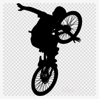 Silhouette Clipart Bmx Bike Bicycle - Bmx Silhueta Png #5223059