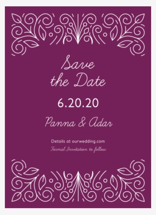 Purple Ornament Save The Datesaturday, June 20th - Purple #5224785