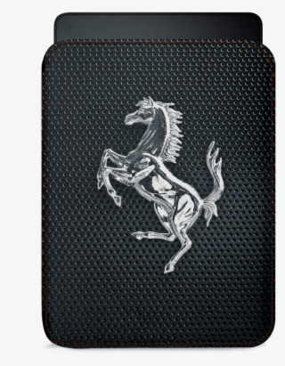 Dailyobjects Ferrari Horse On Black Mesh Real Leather - Premium Fancy Back Cover For Lava Flair S1 - Horse #5225909