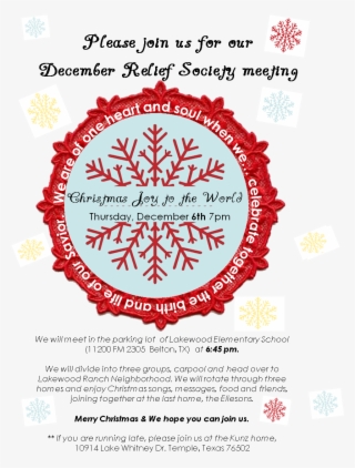 Christmas Circle Of Love - Simple Snowflake And Banner Holiday Card | Holiday #5226063