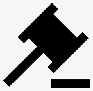 The Icon Is A Simple Line Drawing Of A Gavel Facing - Icon #5227290